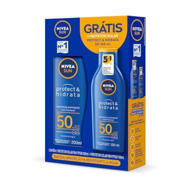 Imagem de NIVEA Kit SUN Protetor Solar Protect & Hidrata FPS50 200ml + Protetor Solar Protect & Hidrata FPS50 100ml, Nivea