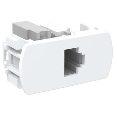 Imagem de Módulo Rj45 Cat5 Rede InternetEnerbras Neo Sottile Branco