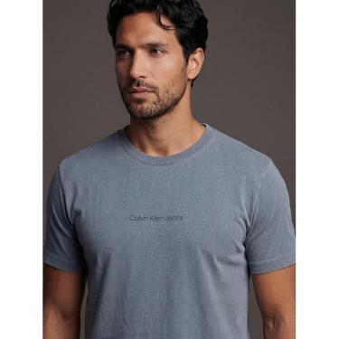 Imagem de Camiseta Manga Curta Calvin Klein Jeans Masculino Logo Est. 1978 - Marinho-Masculino