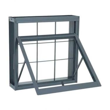 Imagem de Janela com Grade RQ 12 Abertura Maxim-ar 60 X 60CM para Construção Civil com Ventilação e Luz Natural