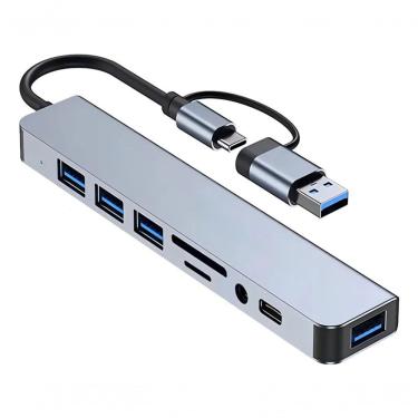Imagem de Hub Usb-c 8 Em 1 5gbps Tf+sd Em Alumínio Mst015