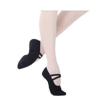 Imagem de Sapatilhas De Dança Em Lona Para Mulheres E Meninas, Solado Dividido, 