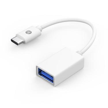 Imagem de Adaptador HP USB-C para USB A, Branco, DHC-TC105 - 9YF06AA-Unissex