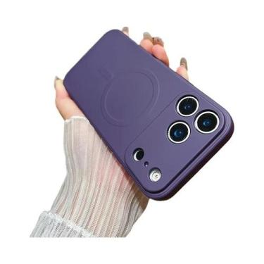 Imagem de Capa De Silicone Líquido Fosco Com Carregamento Sem Fio Magsafe Para i