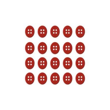 Imagem de Botão Oval 4 Furos - 100 Unidades - We Care About, Vermelho