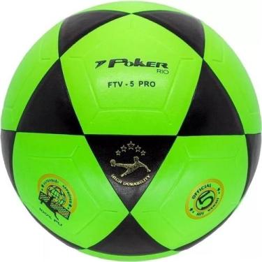 Imagem de Bola Futevôlei Poker Altinha Vulcanizada Rio, Verde, Preto, Único