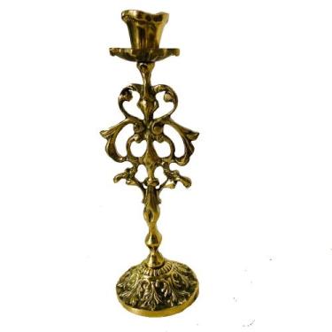 Imagem de Castiçal Mesa Uma Vela Bronze Floral Decorações Igreja - ARTS