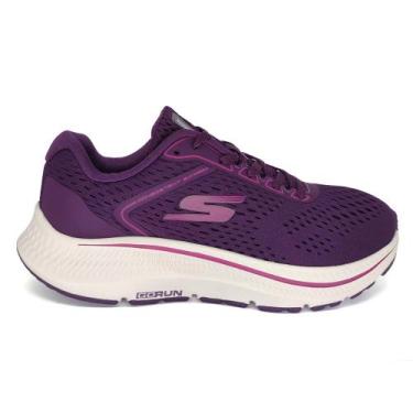 Imagem de Tênis Skechers Feminino Go Run Consistent 2.0 Treino Corrida Cor:Ameix