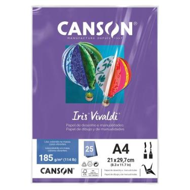 Imagem de Papel Canson Color Iris Vivaldi 25 Folhas 185g Canson, Violeta