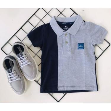 Imagem de Camiseta Infantil Menino Gola Polo Em Piquet Charpey Design Arrojado M