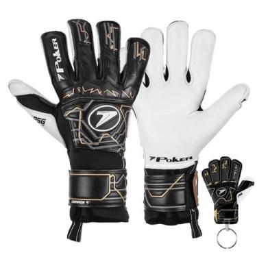 Imagem de Luva de Goleiro Poker Profissional Champion 9 Masculina - Preto+Dourad