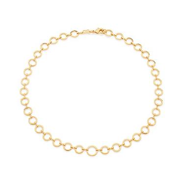 Imagem de Colar Gargantilha Rommanel Banhado Ouro Elos Redondos 40cm Ana Hickmann 532149