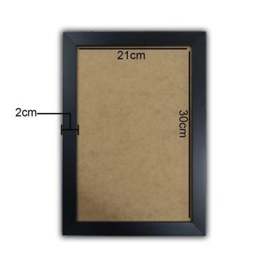 Imagem de Kit 10 Molduras Quadro Certificado Diploma A4 Com Fundo Mdf Titulos Moldura Preta