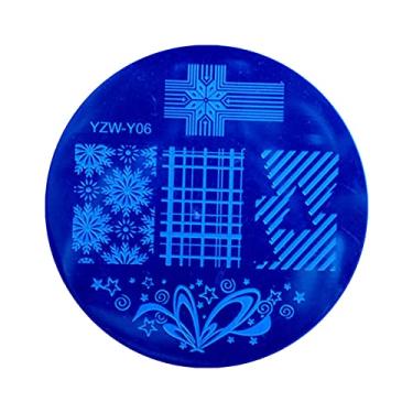 Imagem de Modelo De Unha Redonda Carimbo De Unha Renda Flower Feather Snowflake Boneco De Neve Modelo De Impressão De Pregos Ferramenta De Arte Da Unha Para Manicure Salon Home Natal