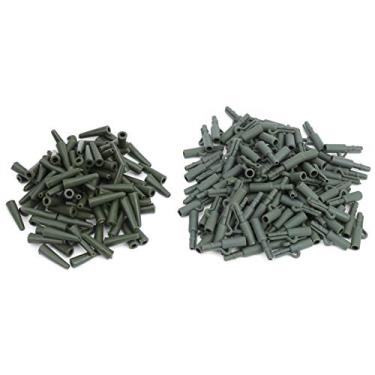 Imagem de Vbestlife 100 conjuntos de isca de pesca de carpa, equipamento de pesca de 35 mm conector de linha de fixação de carpa manga terminal de pesca acessórios de pesca (verde) ferramentas e acessórios de pesca
