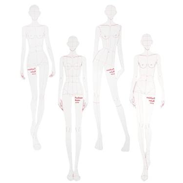 Imagem de 1 Conjunto Régua Modelo Costurar Réguas Curvas Francesas Governantes De Ilustração De Moda Desenho De Roupa Manequim De Forma De Vestido Régua De Desenho Retalhos Plástico Mulher