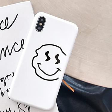 Imagem de para capa de casal Fashion Smile Face para iPhone 14 Pro 13 XS MAX XR X SE2 7 11 12 14Plus capa de telefone de silicone macio preto branco, estilo 5, para iphone 14 plus