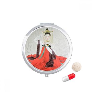 Imagem de Caixa de comprimidos de aquarela de estilo chinês de beleza clássica, dispensador de remédios