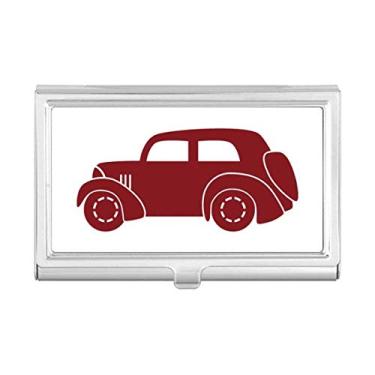 Imagem de Porta-cartões geométricos clássicos com contornos vermelhos para cartões de visita