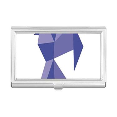 Imagem de Carteira de bolso com estampa de pombo abstrata de origami roxo
