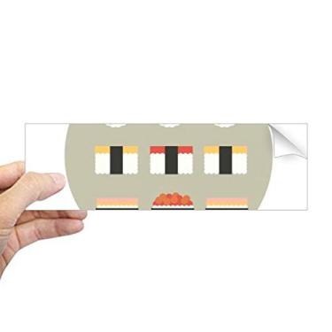 Imagem de DIYthinker Adesivo de para-choque retangular tradicional japonês local diferente sushi retangular notebook decalque de janela