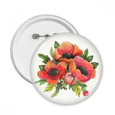 Imagem de Pintura de plantas de flores, papoula de milho, broches, decoração de roupas, 5 peças, presente