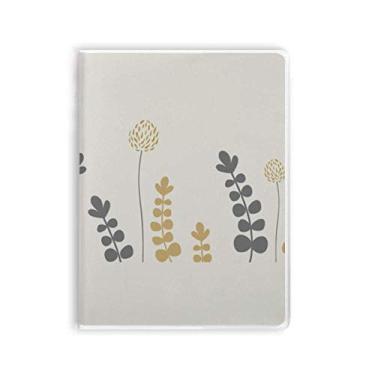Imagem de Caderno de arte abstrata dente-de-leão capa de goma para diário capa macia