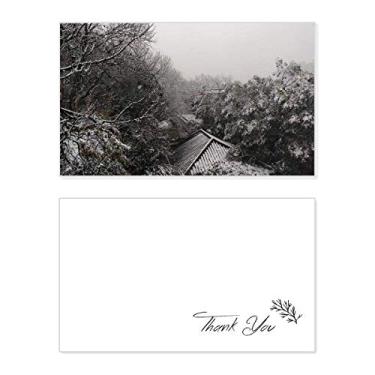 Imagem de Foto de Eaves Snowscene Eaves Cartão de agradecimento aniversário Papel comemorativo casamento