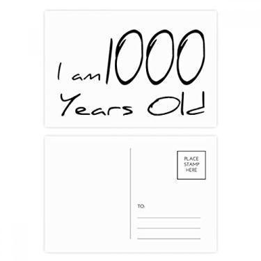 Imagem de Cartão postal I am 1000 years old Age Longevity Cartão de felicitações de aniversário