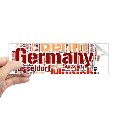 Imagem de DIYthinker Adesivo retangular de para-choque com nome da cidade da Alemanha para janela de notebook