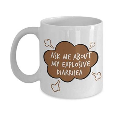 Imagem de SpreadPassion Caneca Ask me about my explosive diarreia - Caneca de café de 325 ml