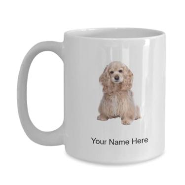 Imagem de Caneca de café personalizada American Cocker-Spaniel - Caneca de café para amantes de cocker-spaniel americano, ideia de presentes para crianças e meninos e meninas - Caneca de café de 425 g