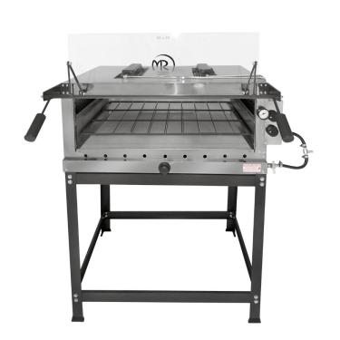 Imagem de Forno de Pizza Industrial à Gás com Infravermelho 80x60cm Inox - MR Fogões