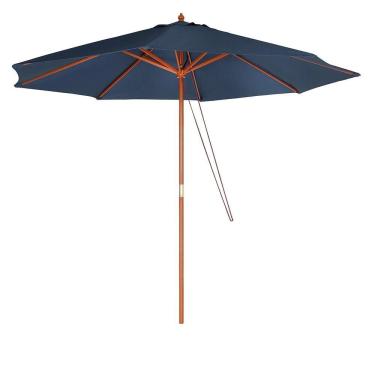 Imagem de Guarda Sol Ombrelone Madeira Azul 3,00m Mor