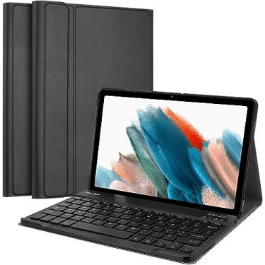 Imagem de ProCase Capa com teclado para Galaxy Tab A8 10,5 polegadas 2022 SM-X200 X205 X207, capa protetora com teclado sem fio destacável para Galaxy Tab A8 10,5 polegadas 2022 – Preto