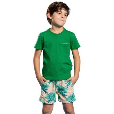 Imagem de Camiseta Verde Brasil Infantil Banana Danger