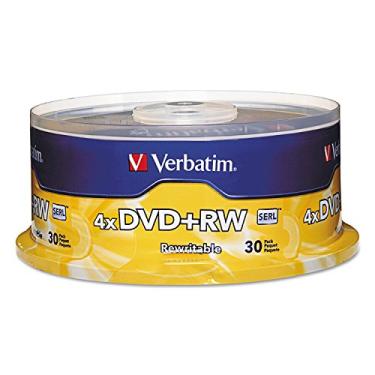 Imagem de Verbatim DVD+RW Mídia giratória regravável, 4,7 GB/120 minutos, pacote com 30