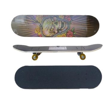 Imagem de Skate Iniciante em Madeira 7 Lâminas Com Lixa Montado