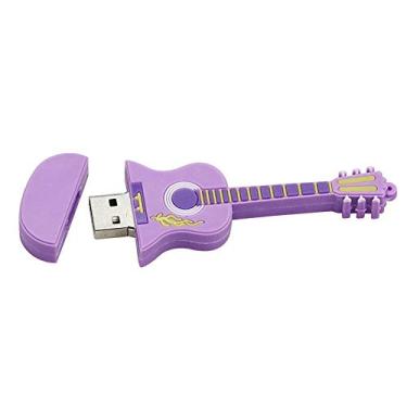Imagem de 64 GB Guitarra Roxa Modelo U Stick Pen Drive USB 2.0 Stick PenDrive Memória Flash Drive U Disco Flash Drive Disco Polegar U Disco