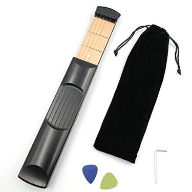 Imagem de GOSONO Ferramenta de treino de guitarra acústica de bolso, escala de 6 cordas, 6 traste...