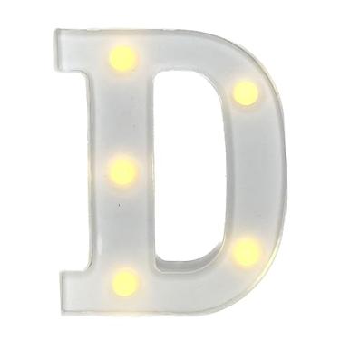 Imagem de Letra Luminária Led 3d Pequena Festa Decoração+ Pilha (D)