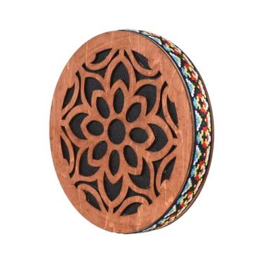 Imagem de Daconovo Tambor oceânico de 8 polegadas/12 polegadas, instrumento de percussão étnica, música onomatopaica, instrumento portátil de tambor manual, terapia sonora, som de água relaxante, tambor de made