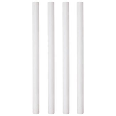Imagem de PME Pilares vazados de plástico branco, 31 cm, pacote com 4
