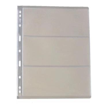 Imagem de 10 Folhas Plástico Cédula Acetato 3 Divisões 3Bzn 32X24Cm