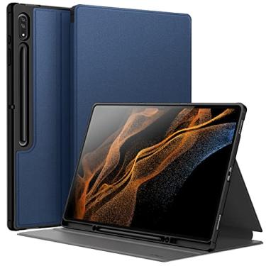 Imagem de JETech Capa para Samsung Galaxy Tab S8 Ultra 14,6 Polegadas 2022 com S Pen Suporte de Lápis, Suporte Fólio Slim Tampa Protetora Mesa, Ângulo de Visão Dupla (Marinha)