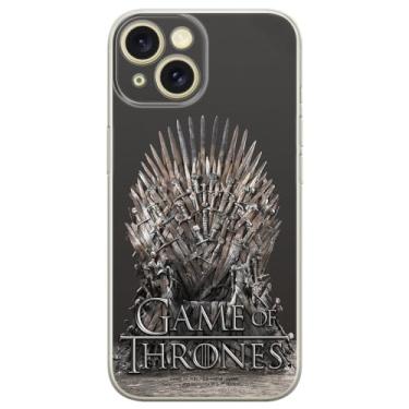 Imagem de ERT GROUP Capa de celular para iPhone 15 original e oficialmente licenciada Game of Thrones padrão 017 otimamente adaptada à forma do celular, capa feita de TPU