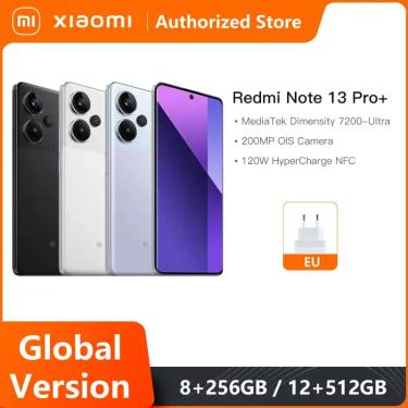 Imagem de Xiaomi-Smartphone Redmi Note 13 Pro Plus  5G  Dimensão MediaTek  7200-Ultra  Câmera OIS de 200MP