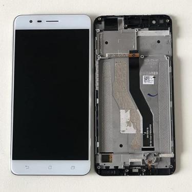 Imagem de SHOWGOOD Tela LCD de 5,5 polegadas para ASUS ZenFone 3 Zoom ZE553KL ZE553 Z01HDA + moldura digitalizadora de painel sensível ao toque para ZE553KL (branco sem moldura)