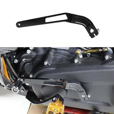 Imagem de POWER JAMES Alavanca de câmbio preta para modelos Harley FX Dyna Softail com controle médio Low Rider ST, Street Bob, Softail Standard 2018-2023 (alavanca de câmbio)
