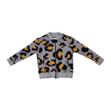 Imagem de Casaco Moletom Fábula Bento Onça Pixel Cinza-Masculino